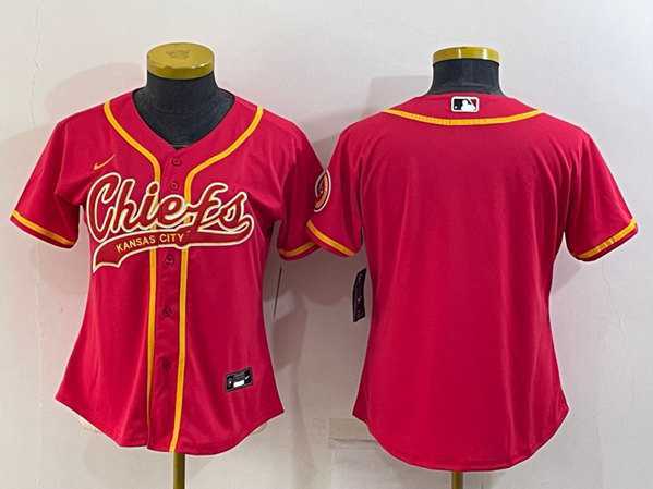 Youth Kansas City Chiefs Blank Red With Patch Cool Base Stitched Baseball Jersey->youth nfl jersey->Youth Jersey